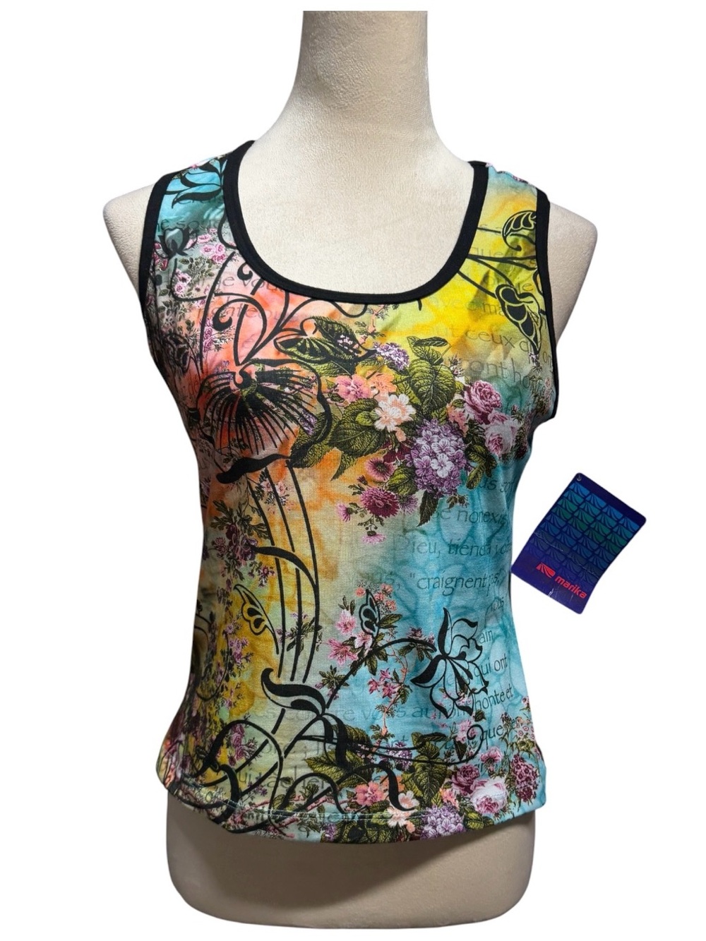 Marika Women's XL Floral Graphic Racerback
Workout Tank Top NWT